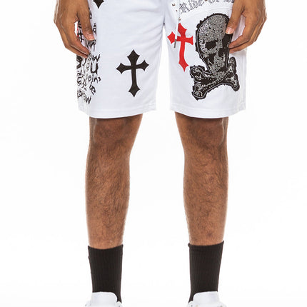 Men's Chrome Skull Shorts