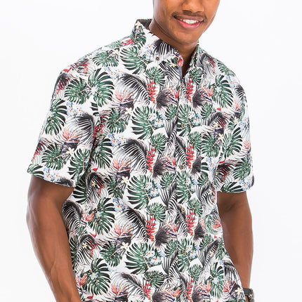 HAWAIIAN PRINT BUTTON DOWN SHIRT