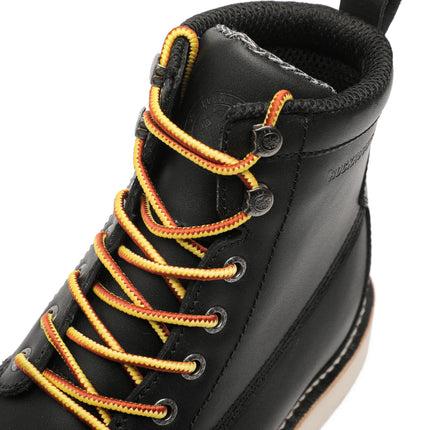 ROCKROOSTER Trinidad Men's 6 inch Black Steel Toe Wedge Work Boots